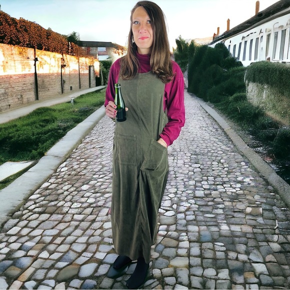 HSZ Studio Long Sleeveless Olive Color Dress Size S - Picture 4 of 13